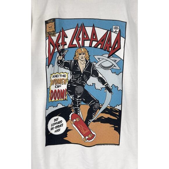 People of Leisure Def Leppard S Graphic Sweatshirt White Women - Picture 6 of 10